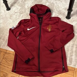 Cleveland Cavaliers Jacket Mens Large Red Nike Hoodie Therma Flex Full Zip
NBA